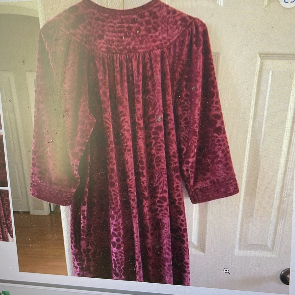 Simply Basic Short Zip Up Bathrobe S - image 2